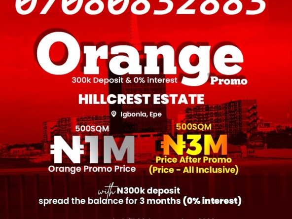 Hillcrest Estate Igbonla Epe
