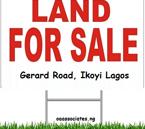 Land For sale in Gerard Road Ikoyi Lagos