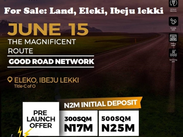 Land for sale in Ibeju lekki @ June 15